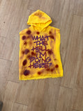 ‘WHAT THE HELL IM DOING HERE’’ Muscle Hoodie